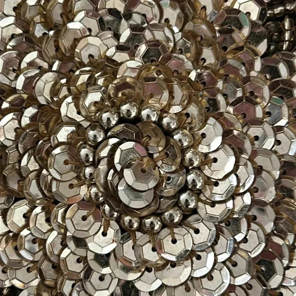 Golden Sequin Blinging Shining Long Sleeved Women’s Top Vintage 80’s Rare EUC - Picture 12 of 13